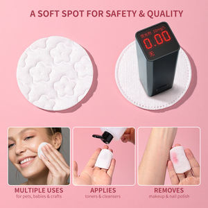 LMLTOP - Coton démaquillant rond le plus vendu, doux pour les peaux sensibles, avec sac à cordon, format voyage portable SY597 - Product Image 3