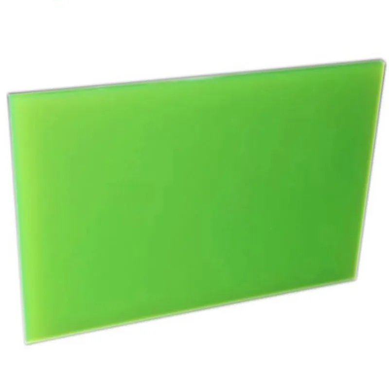 Прозрачная зеленая или непрозрачная зеленая акриловая ПММА, флорестирующая зеленая акриловая панель