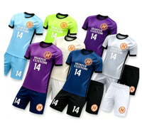 Tenue de football personnalisée respirante grande taille pour hommes – Ensemble complet maillot et short à manches courtes