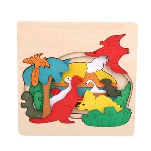 Animal <span class=keywords><strong>casa</strong></span> de madera multicapa rompecabezas de dibujos animados de juguete educativo para niños - Product Image 3