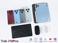 Tablet Android 10 TAB I18pro Baru 10.1-inci PANCO MTK6755 RAM 3GB 4G LTE Dual Kartu Mini Komputer dengan Keyboard dan Mouse