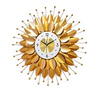 Horloge murale de luxe multifonctionnelle 3D Art Déco antique à quartz, affichage à aiguilles, motif nature morte, pour salon, 30 mm