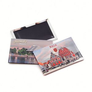 Manufactory Wholesale Customized City Riga Souvenir <b>Fridge</b> Landmark Metal Refrigerator Magnet - Product Image 5