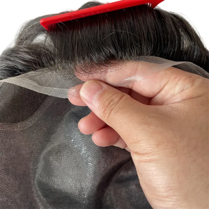 วิกผม toupee ผิวบางพิเศษสำหรับผู้ชายระบบผมเทียมอินเดียเรมีธรรมชาติผมเส้นผมผู้ชายวิกท็อปเปอร์ - Product Image 2