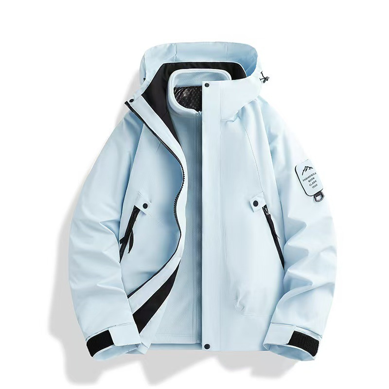 Baby blue single-layer shirt [Unisex loose fit]