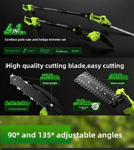 Sécateur électrique télescopique pliable pour branches hautes, outil d'arboriculture aérienne, <span class=keywords><strong>taille</strong></span>-<span class=keywords><strong>haie</strong></span> à batterie lithium-ion avec lame de 40 cm - Product Image 6