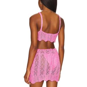 Runwaylover E4003 CROCHET गोफन फसल शीर्ष और CROCHET स्कर्ट संगठन - Product Image 6