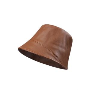 Pu Cotton 5-Panel Canvas Bucket Hats Wholesale Custom Logo Designer Fisherman Cap Luxury Vintage Four Seasons - Product Image 4