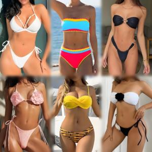 Liquidación: Conjunto de Bikini Sexy de Dos Piezas para Mujer, Traje de Baño Moderno para Playa, Venta al Por Mayor - Product Image 4