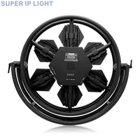 Luz de Pared Redonda LED RGBW de 7x60W, Estilo Retro, Matriz, DMX512, Alto CRI, AC110-240V, 1 Año de Garantía, para Discotecas, Fiestas