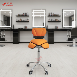 Taburete de Salón Ajustable con Asiento Giratorio 360°, Silla de Salón para Tienda, Diseño, Masajes, Tatuajes, <span class=keywords><strong>Barber</strong></span>ía - Product Image 4