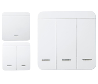 Commutateurs de télécommande sans fil pour récepteur WiFi AC 220V Émetteur mural Courant maximum 10A pour l'éclairage de la chambre et du hall
