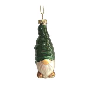 Adorno Navideño de Cristal con Forma de Gnomo, 12x4 cm, para Colgar - Product Image 1