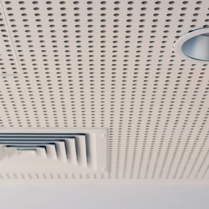 Panneaux de <span class=keywords><strong>plafond</strong></span> et panneaux muraux acoustiques perforés en plâtre, plaques de plâtre insonorisées perforées avec non-tissé - Product Image 2