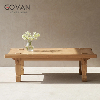 Table basse en bois massif de style nordique, idéale pour les zones d'accueil à domicile et les hôtels