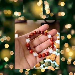 สร้อยข้อมือ/กำไลข้อมือรูปทรงลูกบอลหยกยืดหยุ่นขนาด 6 มม. สำหรับทุกเพศทุกวัย ทันสมัย เหมาะสำหรับเป็นของขวัญวันครบรอบ - Product Image 4