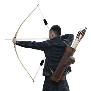 Muestra Gratuita de Bolsa de Cuero Portátil para Arco y Flecha, Equipo de Caza y Tiro con Arco, Estuche Duradero y Conveniente - Product Image 3