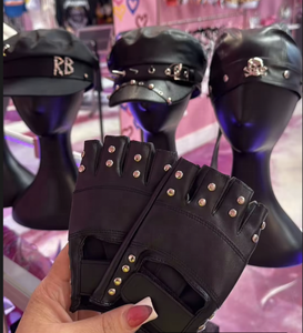 Rỗng Dải <span class=keywords><strong>Shintaro</strong></span> Cos Punk Phong Cách Mũ Phẳng Mens Và Womens Cá Nhân Da Dài Đinh Tán Leopard In Bạc Hat - Product Image 1