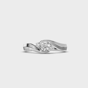 Bague de fiançailles avec diamant rond de laboratoire de 0,50 carat |   Solitaire en or 14 carats - Product Image 6