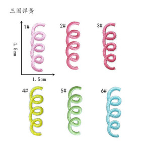 Stock New Self Adhesive Diy Cute No Iron on Embroidery Coil Spring love Heart Patch for Clothing Bag - Product Image 2