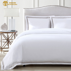 Prêt à expédier 100% coton taie d'oreiller broderie luxe hôtel lin king size taie d'oreiller housse <span class=keywords><strong>de</strong></span> coussin - Product Image 4