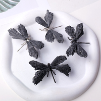 Libellule de tourmaline noire faite à la main en cristal de guérison naturelle de haute qualité pour cadeau