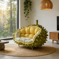 Canapé en forme de durian doux et confortable, siège rembourré en mousse, fauteuil inclinable, style nordique minimaliste, appartement, chambre à coucher, fauteuil relaxant