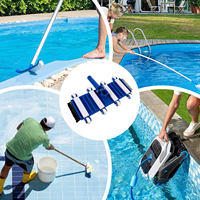 Tête de brosse pour aspirateur de piscine, nettoyeur manuel à aspiration robuste, équipement d'élimination des algues pour l'entretien des piscines, outils de nettoyage