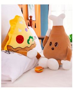 Jouets en peluche en forme de pizza de dessin animé, coussin en peluche doux pour enfants, cadeaux d'anniversaire - Product Image 3