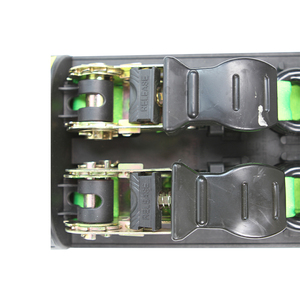 2 buah Set 25mm Aksesori Sepeda Motor Ratchet Tie Down PE ikat tali sabuk dengan S kait untuk kargo kontrol tali Ratchet Set - Product Image 5