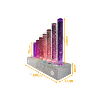 Sofá de columna de burbujas sensible a la música con luces LED y sistema de sonido ajustable para salas sensoriales, terapia y relajación en el hogar