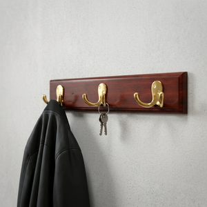 AK Brass Triple <b>Hook</b> Polished Brass Metal Wall Hanger <b>Decorative</b> <b>Coat</b> <b>Hook</b> Wall Mounted <b>Hook</b> Home Decor - Product Image 3