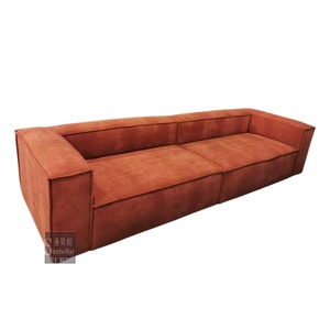 Luxury Cheap Price Brown Sectional Upholstered Couch Lint Fabric Velvet Lounge Sofa <strong>2</strong> <strong>Seater</strong> for Home Living Room Sofa <strong>Settee</strong> - Product Image 2