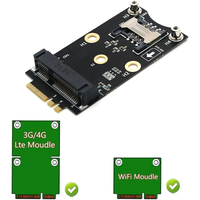 Adaptador Youyeetoo X1 4G Mini PCI-E a M.2 NGFF Clave A/E con Ranura para Tarjeta SIM, Módulos Ethernet y de Comunicación