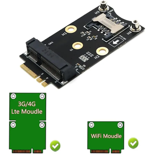 Adaptateur Youyeetoo X1 <span class=keywords><strong>4G</strong></span> Mini PCI-E vers M.2 NGFF <span class=keywords><strong>Clé</strong></span> A/E avec emplacement pour carte SIM Modules <span class=keywords><strong>Ethernet</strong></span> et de communication - Product Image 4
