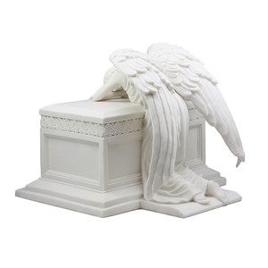 Polyresin blanco llorando Ángel urna estatuilla estatua escultura - Product Image 2