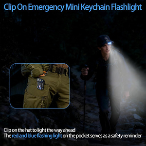 Lampe torche ultra-fine en aluminium rechargeable, mini lampe de poche LED compacte, porte-clés, équipement de camping portable, EDC - Product Image 6
