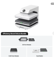 xTool WonderPress Efficiency Boost Deluxe Bundle : Presse à chaud avec moule 3D, four de polymérisation et station double pour DTF