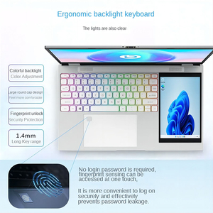 2025 Thương Hiệu Thiết Kế Mới Giá Rẻ Nhất Màn Hình Kép Máy Tính Xách Tay 15.6 Inch + 7 Inch N100 16GB 32GB RAM 512GB SSD Kinh Doanh Màn Hình Cảm Ứng Máy Tính Xách Tay - Product Image 4