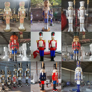 Fibre de verre résine Sculpture Figurines Navidad décor extérieur grand géant 8ft taille réelle noël <span class=keywords><strong>casse</strong></span>-<span class=keywords><strong>noisette</strong></span> soldat décorations - Product Image 4