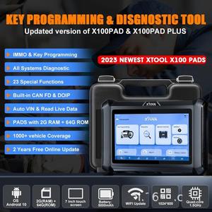 XTOOL X100 PADS Auto Key Programmer Automotive Fault Detection Tool LCD Display X100 PAD S Built-in CAN FD DOIP - Product Image 4