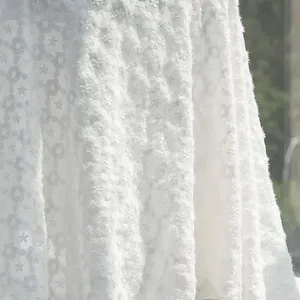 Tecido de renda de alta qualidade para vestido de noiva de festa, tecido de rede bordado, novidade de 2024