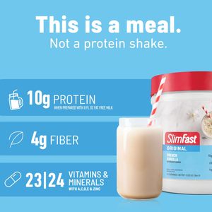 Premium Meal Replacement <strong>Shake</strong> French Vanilla Artificially Flavored With 23 Vitamins Minerals for Hunger Control <strong>Protein</strong> - Product Image 3
