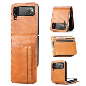 Étui de téléphone portable en cuir TPU gratuit, <span class=keywords><strong>pochette</strong></span> pour <span class=keywords><strong>Samsung</strong></span> Z <span class=keywords><strong>Flip</strong></span> 3 <span class=keywords><strong>4</strong></span> 5 6 avec porte-cartes - Product Image 3