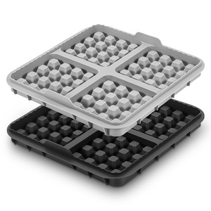 Moules à gaufres en silicone de qualité alimentaire, durables, antiadhésifs et résistants à la chaleur, pour un <span class=keywords><strong>petit</strong></span>-déjeuner végétalien - Product Image 1