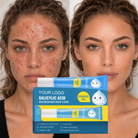 Gel Visage Personnalisable OEM à l'Acide Salicylique pour Soins des Imperfections, Essence Clarifiante Anti-Points Noirs et Minimisatrice de Pores pour Peaux Grasses à Tendance Acnéique
