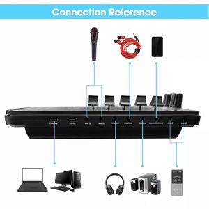 Tnh เครื่องผสมสัญญาณเสียง K500การ์ด USB สตูดิโอบันทึกเสียงเชื่อมต่อภายนอกโทรศัพท์คอมพิวเตอร์คาราโอเกะสดการ์ดเสียง - Product Image 3