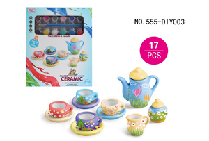 Kit de Pintura de Cerámica para Té, con Pincel de Pintura Acrílica, Kit de Arte Creativo, Juguete Educativo para Niños, para Jugar a Imaginar - Product Image 4