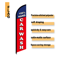 Drapeau à franges 100% lavé à la main avec mât, bannière extérieure, décoration, panneau publicitaire pour magasin et studio