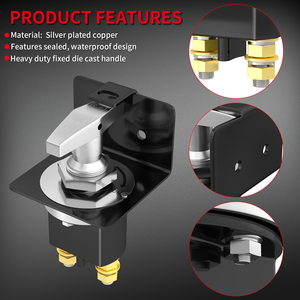 Nhiệm vụ nặng nề 500A 12V-36V chủ Pin giết chuyển đổi cố định xử lý isolator Pin ngắt kết nối chuyển đổi với khóa tấm cho xe - Product Image 4